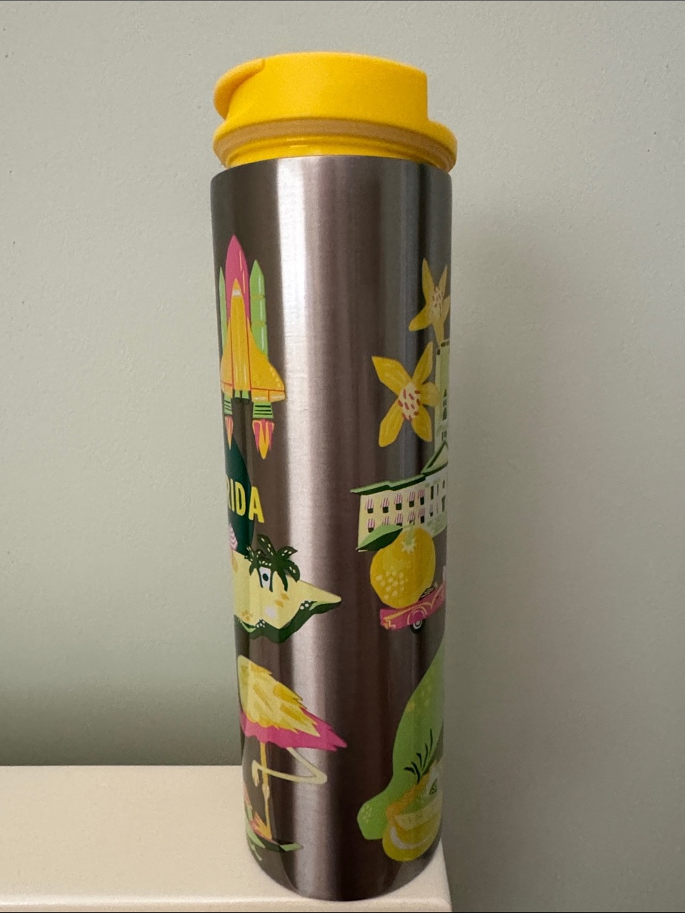 Starbucks Discovery Series Stainless Tumbler with Yellow Lid - Picture 2 of 7